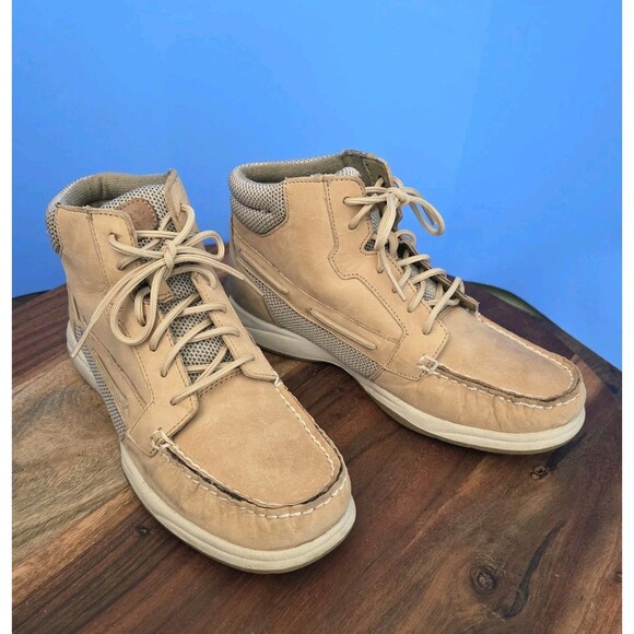 Sperry Top-Sider Langley Boots Ankle Women's 8.0 Linen/Tan #93461 - Picture 1 of 11